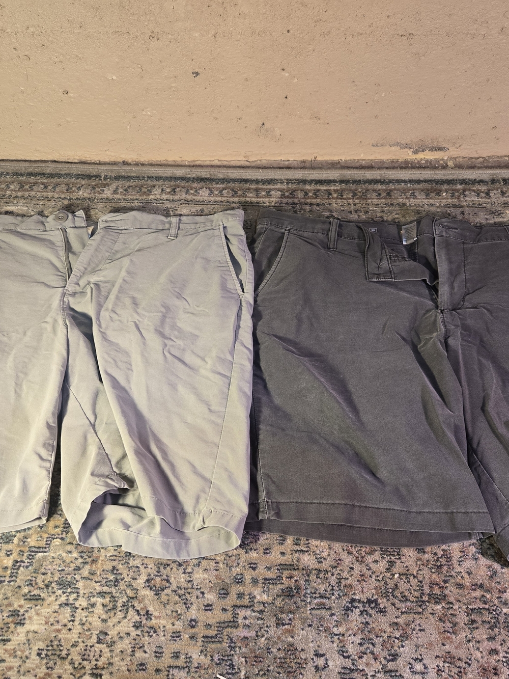 Sonoma Flexwear Chino Shorts Mens sz 38 Lot of 2 Pairs Gray/Kahki